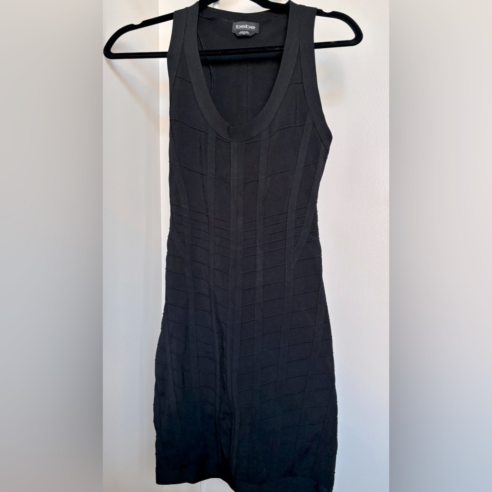 bebe bodycon bandage dress / size S / black NWOT